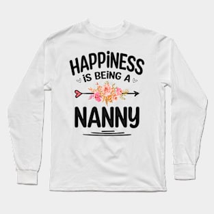 Nanny happiness is being a nanny Long Sleeve T-Shirt